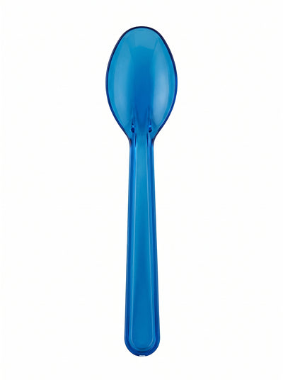 Tatlı Kaşığı Şeffaf Mavi Renk 50'li Paket