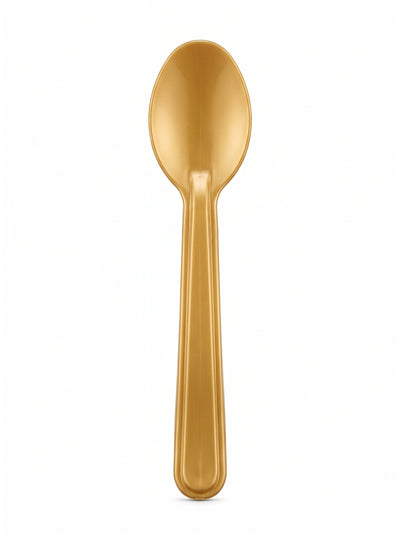 Tatlı Kaşığı Düz Sarı Gold Renk